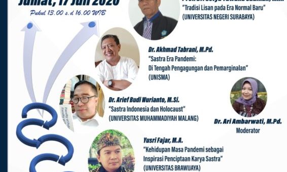 Webinar Kesusastraan Indonesia Bersama HISKI dan PBSI Unisma